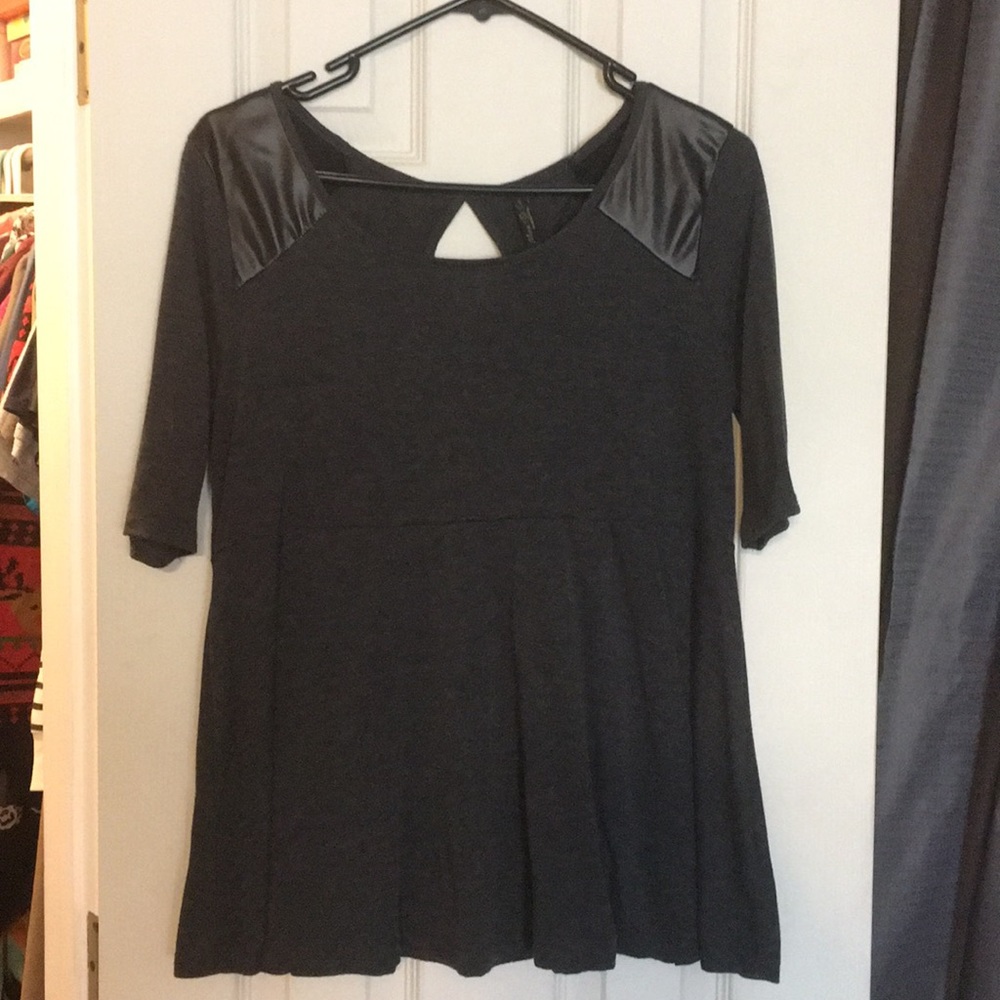 Gray Maternity Blouse